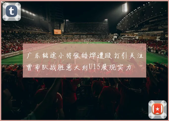 广东铭途小将张皓烨遭殴打引关注曾率队战胜意大利U15展现实力
